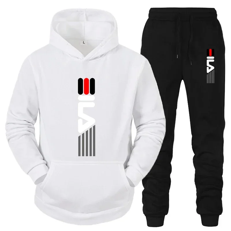 Fleece Hoodie Lined - Tuta da Uomo con Cappuccio e