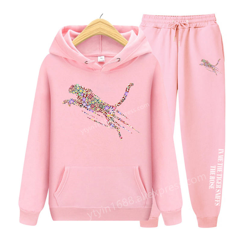 Fleece Hoodie Lined - Tuta da donna Felpe estetiche Pantaloni