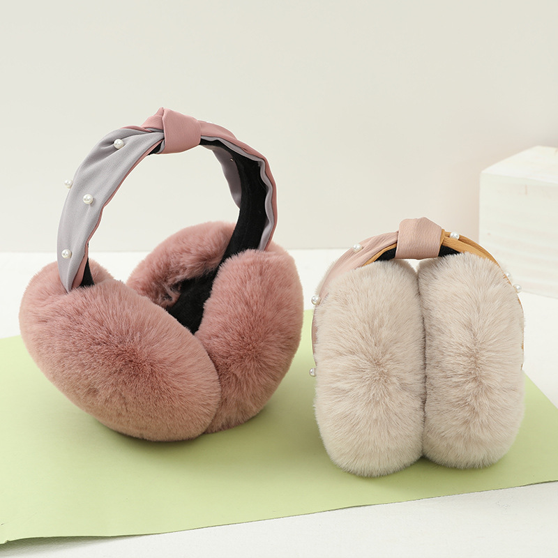 Winter Clothing Earmuffs - Anjj Nuovo Intarsio Peral Paraorecchie Moda