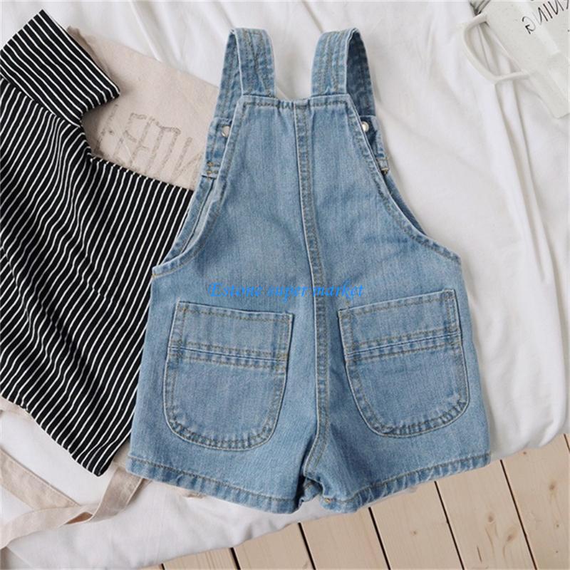 Winter Clothing Activities For Toddlers - 090B Salopette jeans alla per bambini