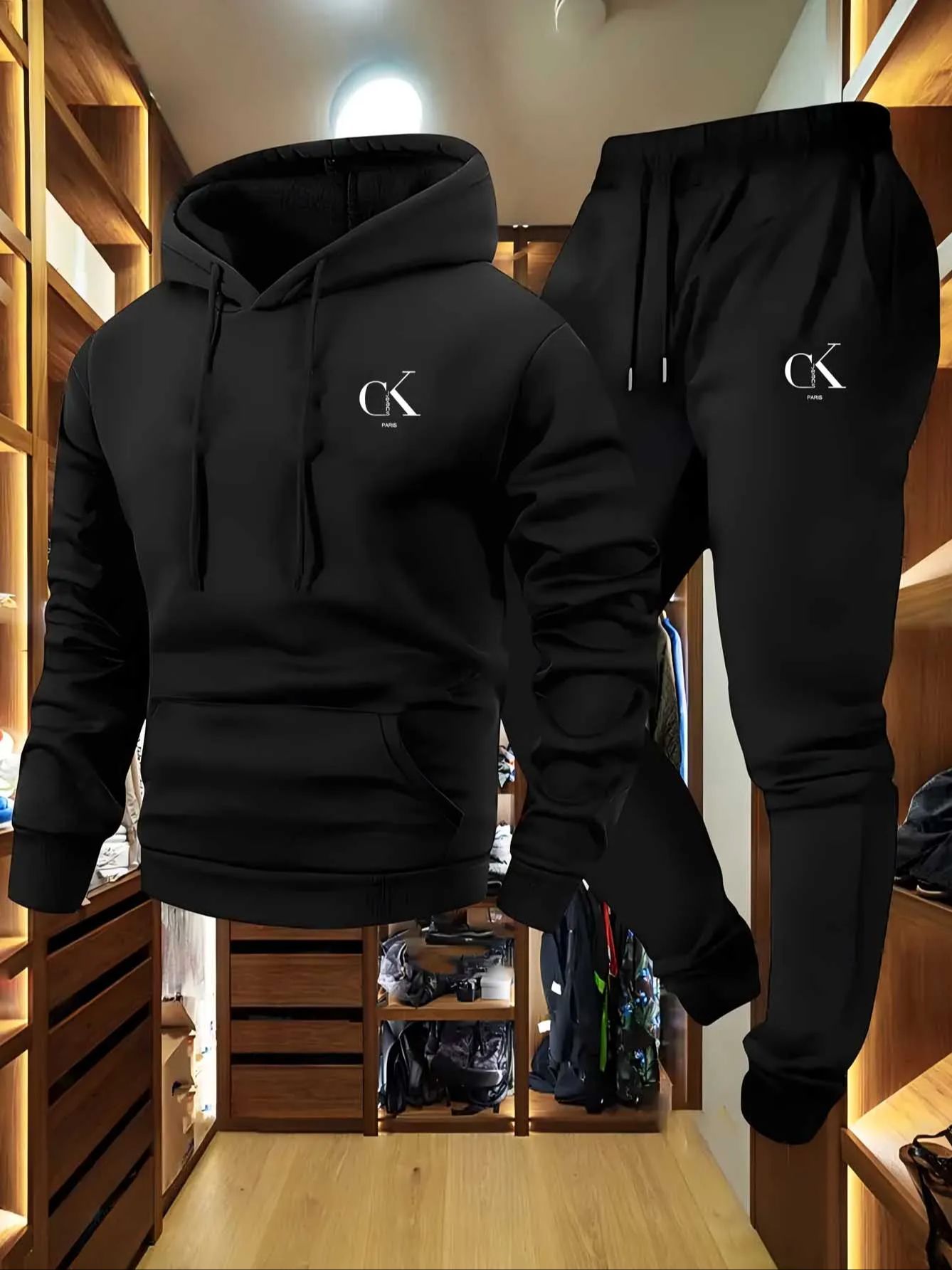 Fleece Hoodie Lined - Completo Set Tuta Felpata Lusso Oversize